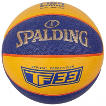 М'яч баскетбольний Spalding TF-33 Gold жовтий, блакитний Уні 6 Spalding