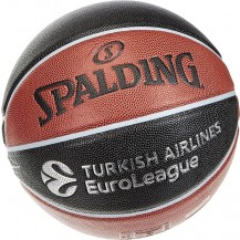 М'яч баскетбольний Spalding Euroleague TF-500 чорний, помаранчевий Уні 7 арт77101Z Spalding