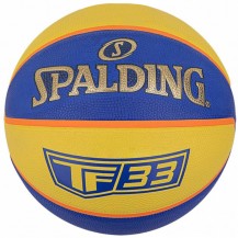 М'яч баскетбольний Spalding TF-33 жовтий, блакитний Уні 6 Spalding