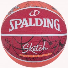 М'яч баскетбольний Spalding Sketch Drible червоний, білий Уні 7 Spalding