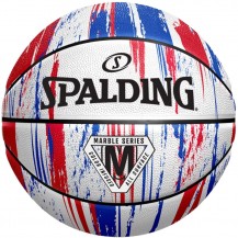 М'яч баскетбольний Spalding Marble Ball червоний, білий, синій Уні 7 Spalding