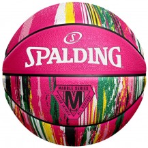 М'яч баскетбольний Spalding Marble Ball рожевий Уні 7 Spalding