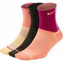 Шкарпетки Nike W NK EVERYDAY PLUS LTWT ANKLE 3PR чорний, рожевий, жовтий Жін 34-38 Nike