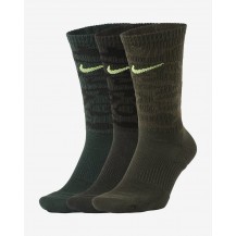 Шкарпетки Nike U NK EVERYDAY PLUS CUSH CREW 3PR хакі, мультиколор Уні 42-46 Nike