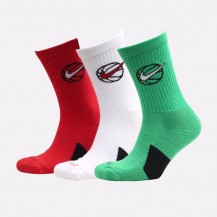 Шкарпетки Nike U NK CREW EVERYDAY BBALL 3PR білий, зелений, червоний Уні 38-42 Nike