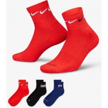 Шкарпетки Nike U NK EVERYDAY PLUS CUSH ANKLE чорний, синій, червоний Чол 34-38 Nike