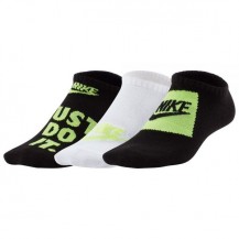 Шкарпетки Nike Y NK EVERYDAY LTWT NS 3PR - HB чорний, білий, зелений Діт 34-38 Nike
