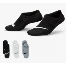 Шкарпетки Nike U NK EVERYDAY PLUS LTWT FOOTIE 3PPK чорний, білий, сірий Жін 34-38 Nike