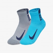 Шкарпетки Nike U NK MLTPLIER ANKLE 2PR сірий, блакитний Уні 34-38 Nike