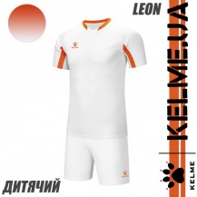 Комплект футбольної форми біло-оранжевий  к/р дитячий LEON 7351ZB3130.9139 Kelme КОМПЛЕКТИ