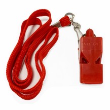 Свисток арбітра пластиковий зі шнурком Meta Whistle plastic classic with lanyard червоний Уні OFSM Meta