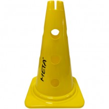 Конус для жердин та кілець Meta Training Cone with Holes & Slit жовтий Уні 38 см Meta КОНУСИ І ЖЕРДИНИ