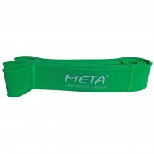 Гумка-петля силова Meta Elastic power band medium зелений Уні 4,5х208 см Meta ГУМКИ/СКАКАЛКИ