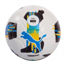 М'яч футбольний Puma Orbita UPL (FIFA Quality) білий, чорний, жовтий, блакитний Уні 5 Puma - фото 2
