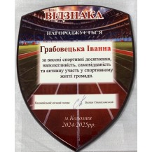 ВІДЗНАКА. Вітальна плакетка з дерева  - фото 2