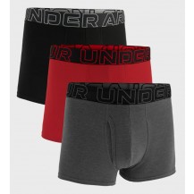 Труси UA PERFORMANCE COTTON - SOLID 3 3PK сірий, червоний, чорний Чол LG Under Armour