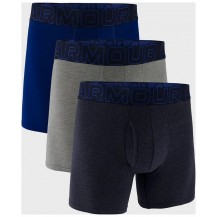 Труси UA Underwear Boxers UA PERFORMANCE COTTON - SOLID 6 3PK синій, сірий, темно-синій Чол LG Under Armour